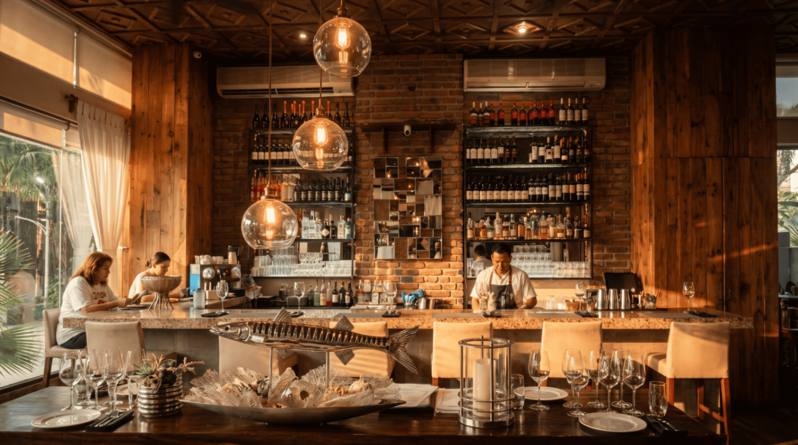 Barra principal del restaurante